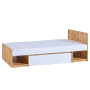 Łóżko 90x200 ARCA AR9 Biel arktyczna / Biel arktyczna + Dąb wotan