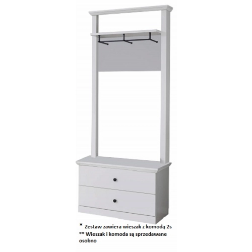 BRANDSON Wieszak 80 biały MDF
