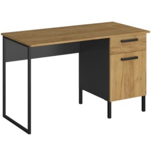 SANTES Biurko 1d1s 120 DĄB CRAFT ZŁOTY / ANTRACYT