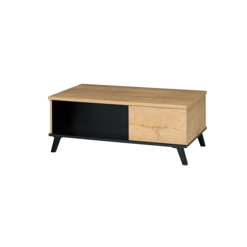 Ława JOHN 08 Dąb Lefkas / Czarny  MDF