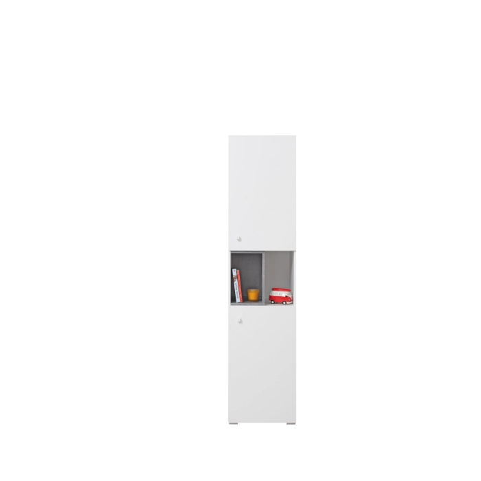 SIGMA Regał Sl 5 Beton / Biały Lux / Dąb MDF SIGMA Regał Sl 5 Beton / Biały Lux / Dąb MDF