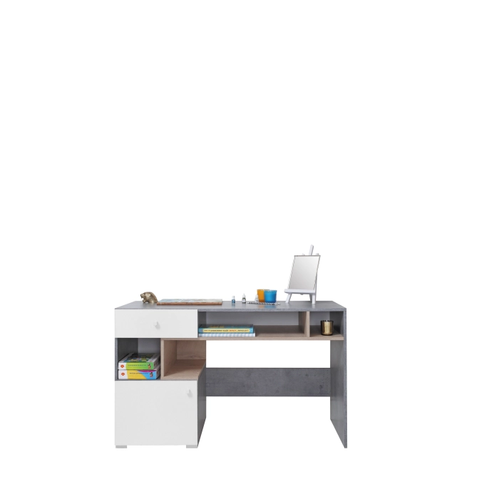 SIGMA Biurko Sl 10 Beton / Biały Lux MDF SIGMA Biurko Sl 10 Beton / Biały Lux MDF
