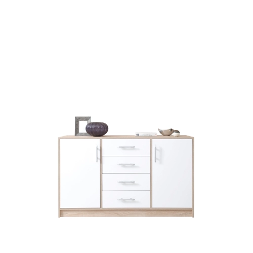 SMART Komoda SRK1 Dąb Sonoma / Biały Lux MDF