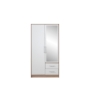 SMART Szafa SRL3 100 cm  z lustrem Dąb Sonoma / Biały Lux MDF