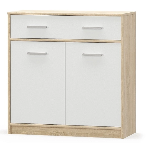 TIPS komoda 2d1s dąb sonoma / biały MDF