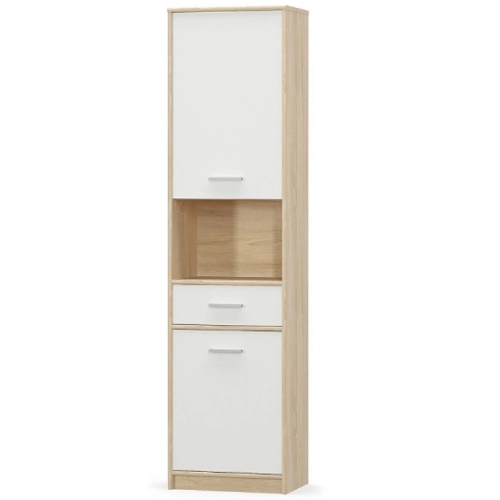 TIPS regał 2d1s dąb sonoma / biały MDF