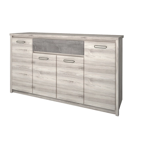 Meble JAZZ komoda 4d1s kasztan nairobi / onyx MDF