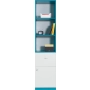 MOBI Regał MO 5 Biały lux + Turkus  MDF