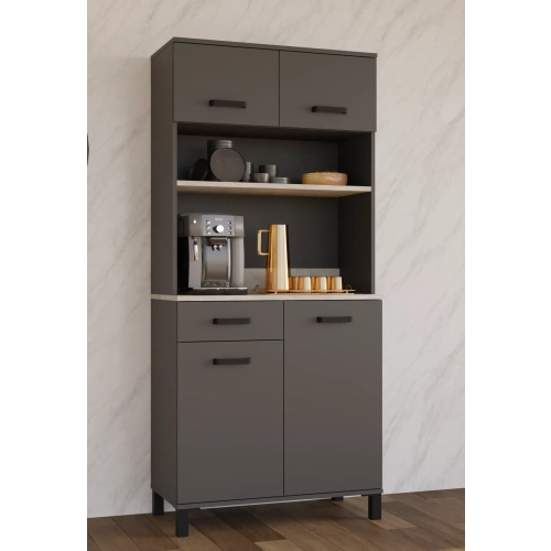 Kredens LINDA 80 cm Antracyt aranżacja