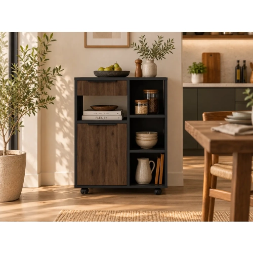 Bufet roller MONZA 70 cm Orzech Okapi aranżacja