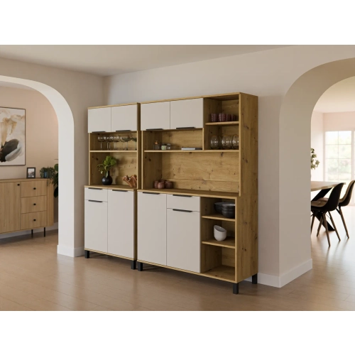 Meble kuchenne SOLEA 200 cm – zestaw kredensów Cashmere