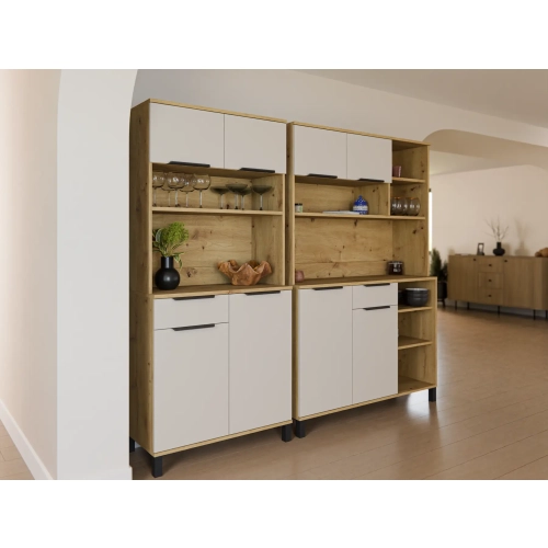 Meble kuchenne SOLEA 200 cm – zestaw kredensów Cashmere