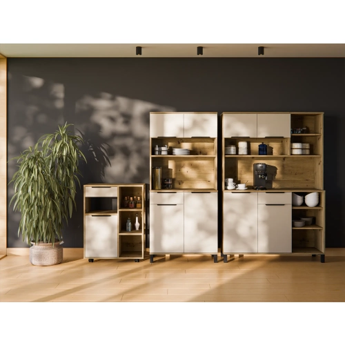 Meble kuchenne SOLEA 270 cm – zestaw kredensów Cashmere