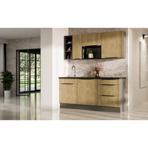 Zestaw mebli kuchennych CREMONA Antracyt 180 cm