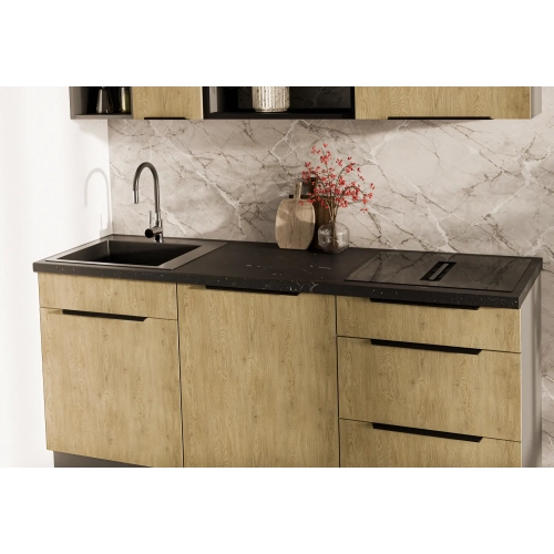 Zestaw mebli kuchennych CREMONA Antracyt 180 cm