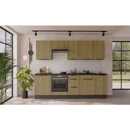 Zestaw mebli kuchennych CREMONA Antracyt 260 cm