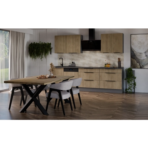Zestaw mebli kuchennych CREMONA Antracyt 270 cm