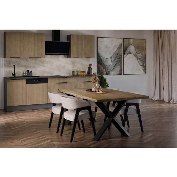 Zestaw mebli kuchennych CREMONA Antracyt 270 cm