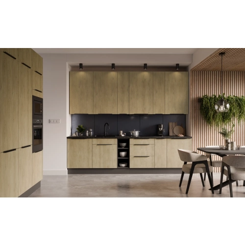 Zestaw mebli kuchennych CREMONA Antracyt 300 cm