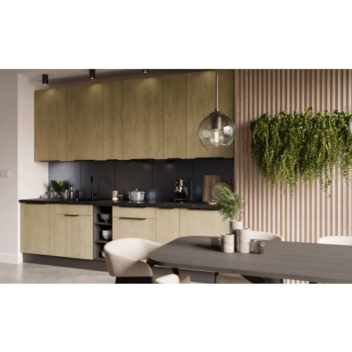Zestaw mebli kuchennych CREMONA Antracyt 300 cm