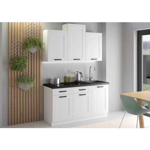 Zestaw mebli kuchennych LUNA 150 cm biały