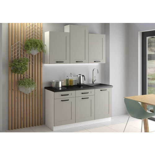 Zestaw mebli kuchennych LUNA 150 cm clay grey / biały