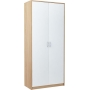 Szafa 04- biała dąb sonoma  85 cm  2 drzwiowa  z przegrodą i półkami  3 kolory