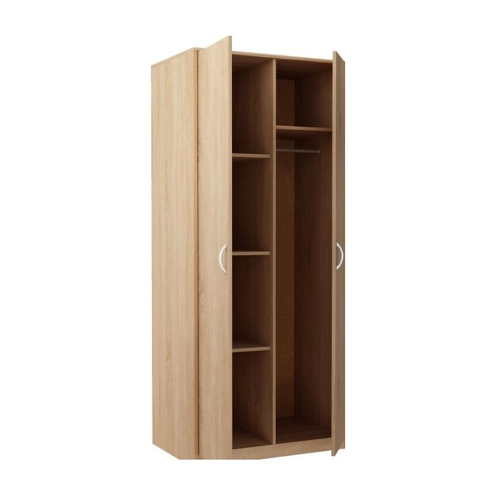 Szafa 04- dąb sonoma   85 cm  2 drzwiowa  z przegrodą i półkami  3 kolory