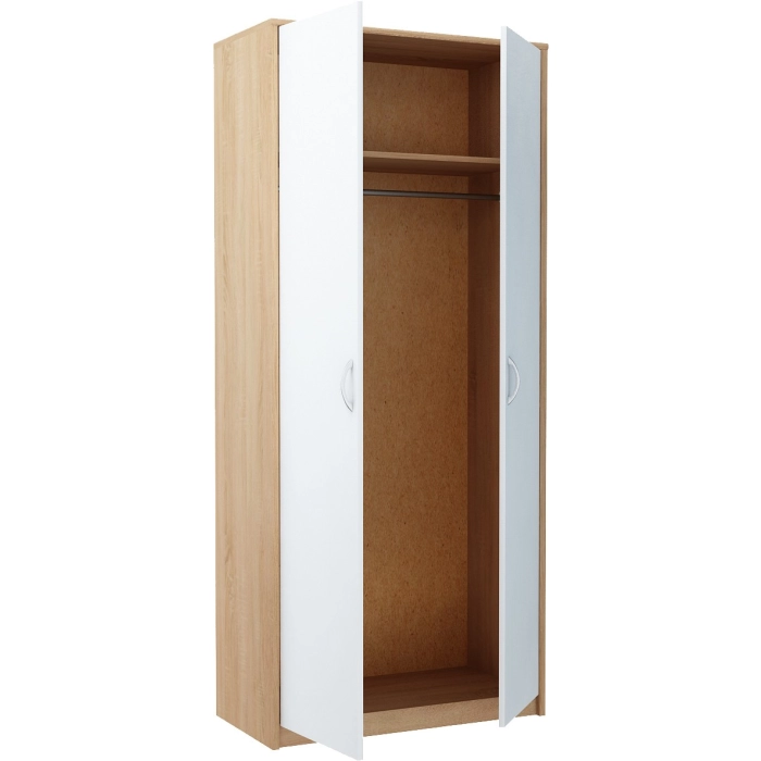 Szafa 03 dąb sonoma- biała   - 85 cm 3 kolory 2 drzwiowa