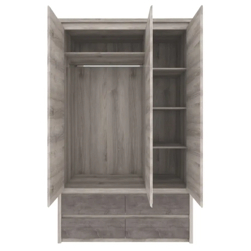 Meble JAZZ szafa z lustrem 3d4s kasztan nairobi / onyx MDF