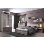 Meble JAZZ szafa z lustrem 3d4s kasztan nairobi / onyx MDF