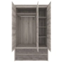 Meble JAZZ szafa z lustrem 3d4s kasztan nairobi / onyx MDF