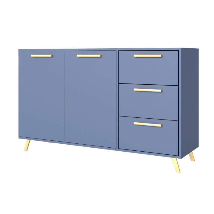 Komoda Bali D3 D4 butelkowa zieleń 138 cm