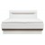 Łoże  Lionel LI12 , 140   łózko białe  ,  meble biały połysk mdf / dąb sonoma truflowa , sypialnia