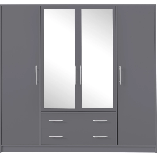 SMART Szafa z lustrem SR1 antracyt 200cm