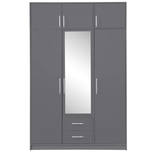 SMART Szafa 2 z lustrem 150 cm dąb antracyt , nadstawka
