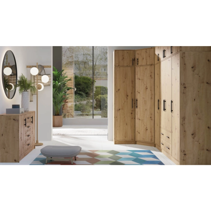 SMART Komoda duża 140 cm dąb artisan