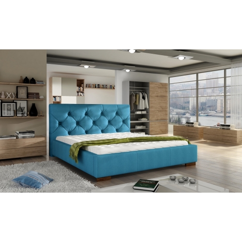 Łóżko Elektra  90 x 200 ,  POJEMNIK  , tapicerowane z pojemnikiem , Comforteo
