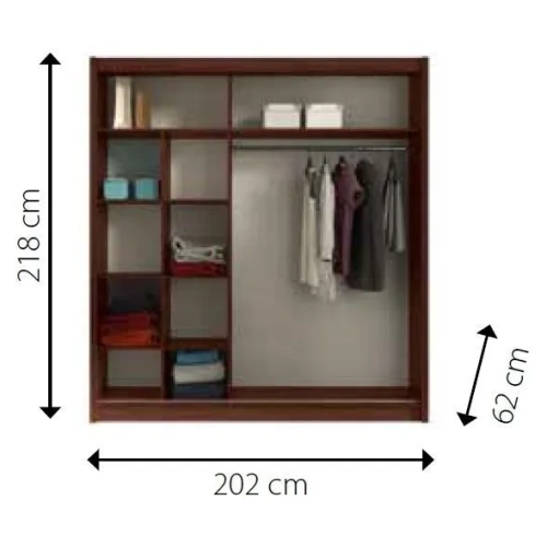 Szafa Jola VIII  200 cm  dąb sonoma